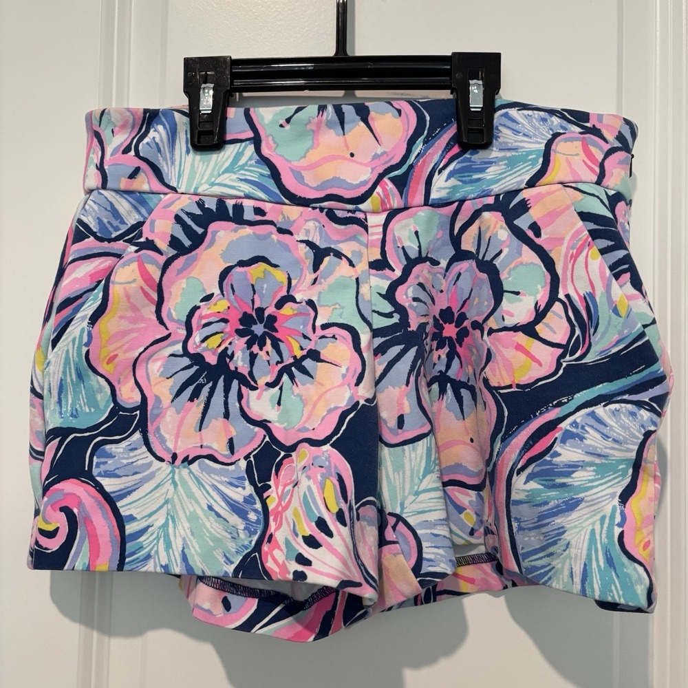 Lilly Pulitzer Makenna‎ Ponte Knit Shorts in Nauti navy Boho Bateau Size 00